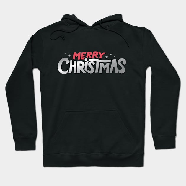 Merry Christmas silver Hoodie by madeinchorley